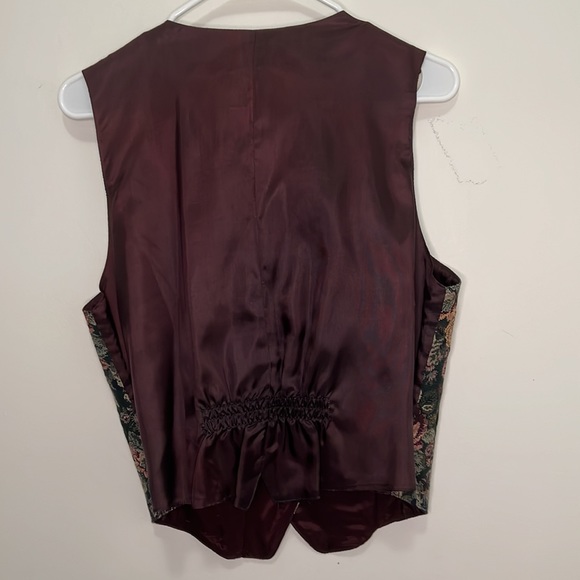 Vintage Northern Tradition Floral Tapestry Vest Waistcoat Size Large - Picture 6 of 12